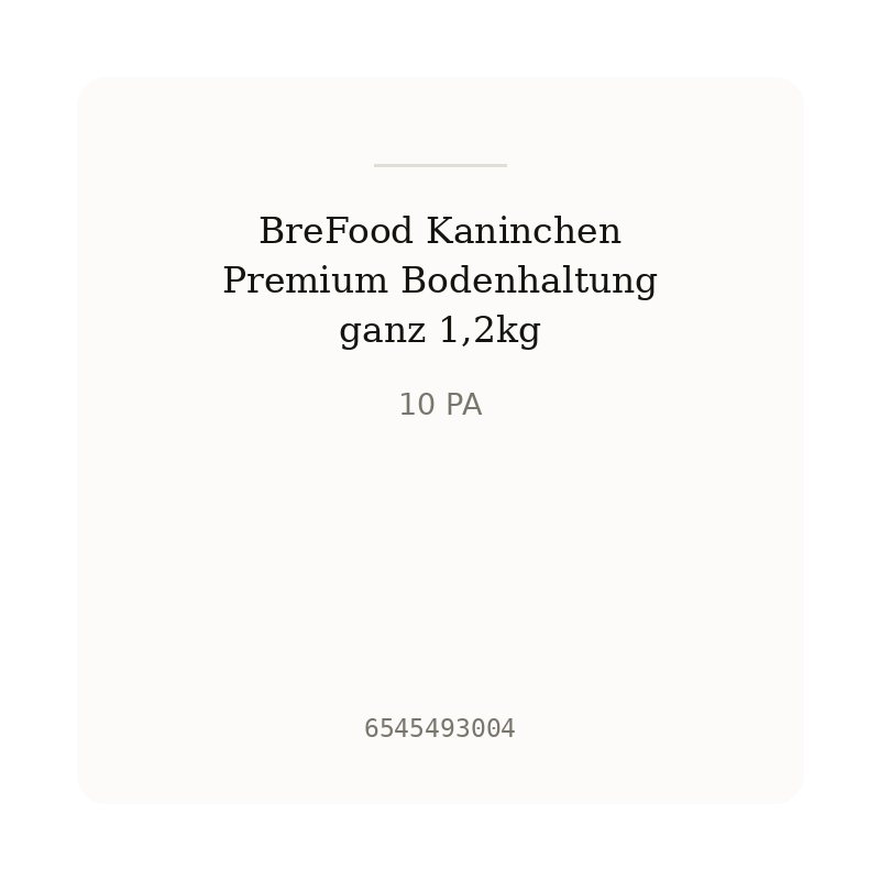 BreFood Kaninchen Premium Bodenhaltung ganz 1,2kg