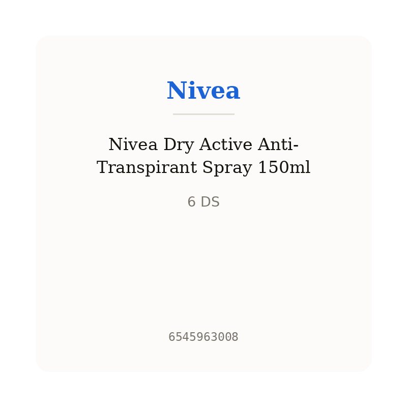 Nivea Dry Active Anti-Transpirant Spray 150ml