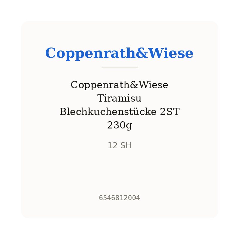 Coppenrath&Wiese Tiramisu Blechkuchenstücke 2ST 230g