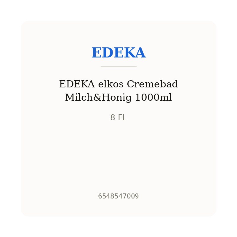 EDEKA elkos Cremebad Milch&Honig 1000ml