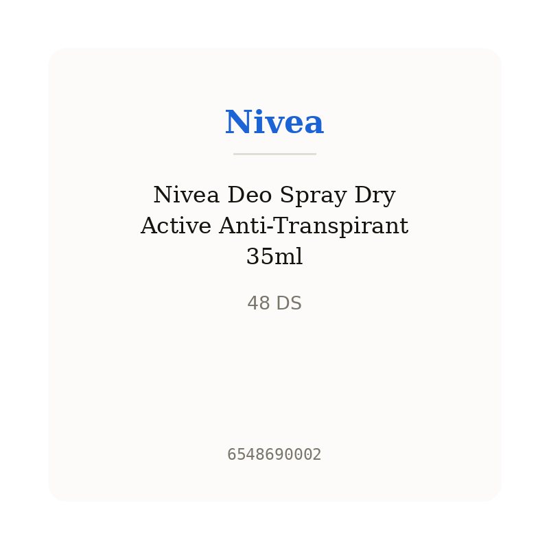 Nivea Deo Spray Dry Active Anti-Transpirant 35ml