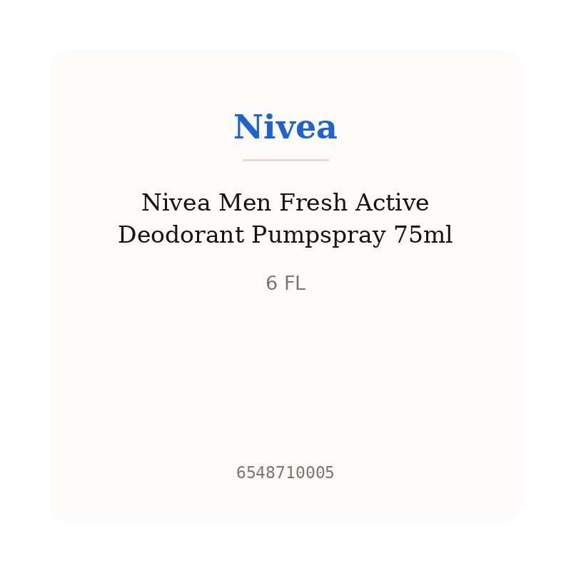 Nivea Men Fresh Active Deodorant Pumpspray 75ml