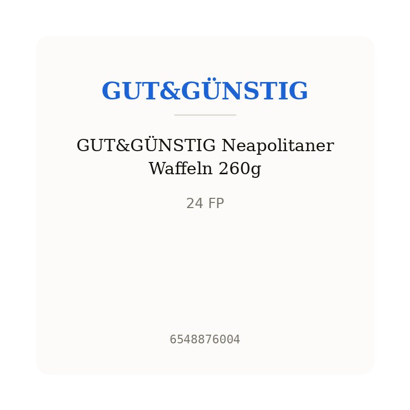 GUT&GÜNSTIG Neapolitaner Waffeln 260g
