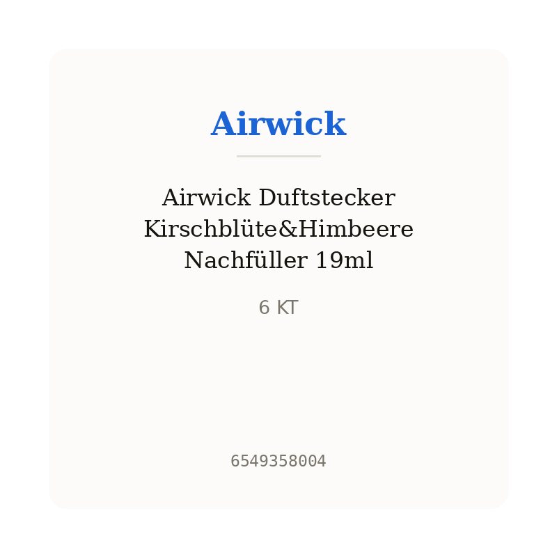 Airwick Duftstecker Kirschblüte&Himbeere Nachfüller 19ml