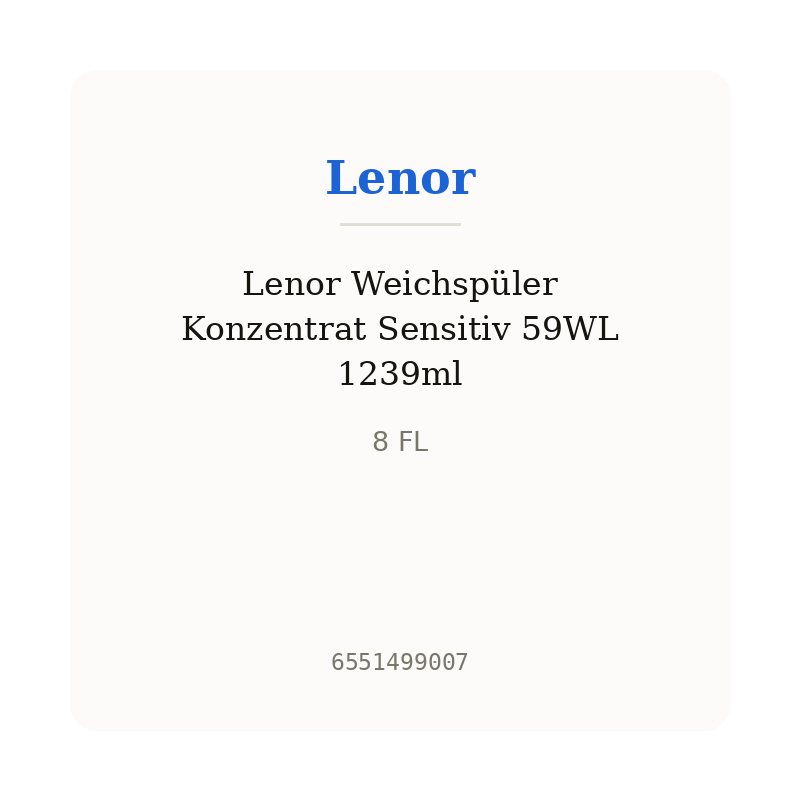 Lenor Weichspüler Konzentrat Sensitiv 59WL 1239ml