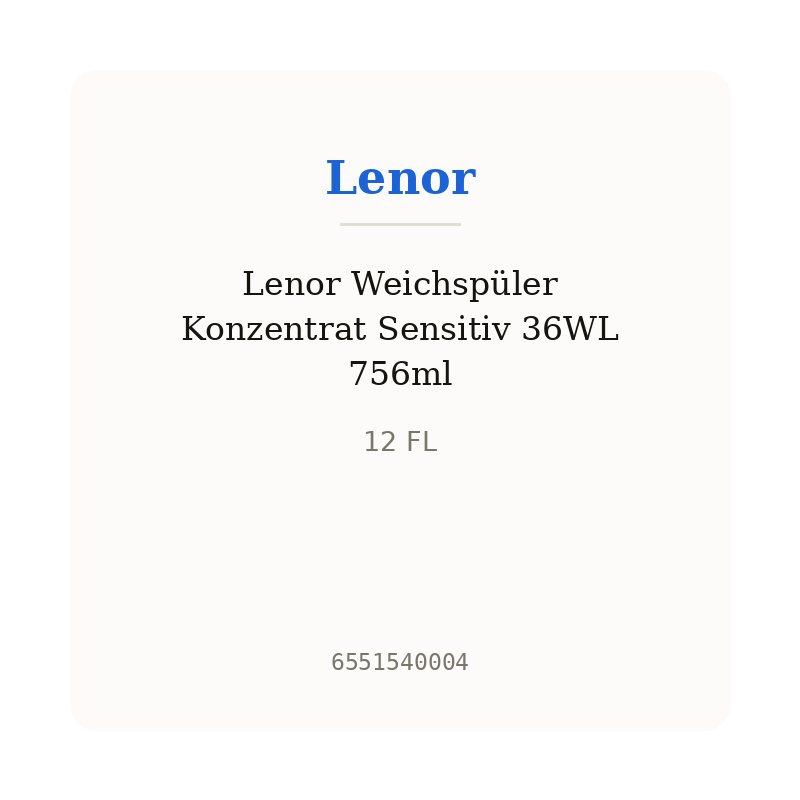 Lenor Weichspüler Konzentrat Sensitiv 36WL 756ml