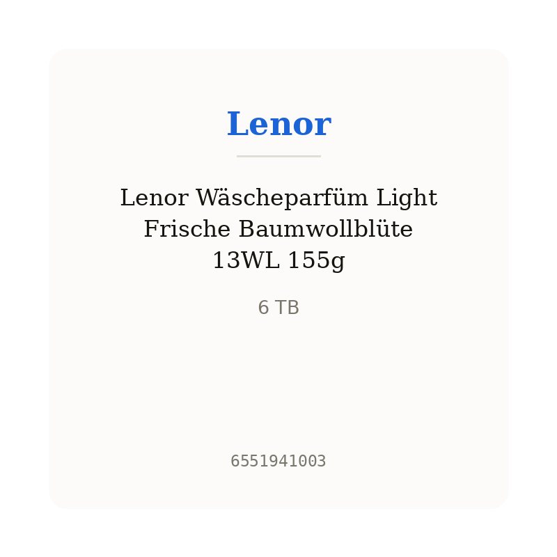 Lenor Wäscheparfüm Light Frische Baumwollblüte 13WL 155g