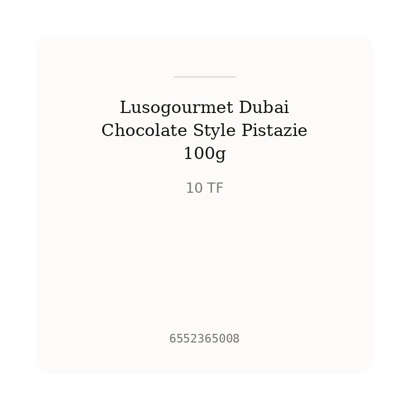 Lusogourmet Dubai Chocolate Style Pistazie 100g
