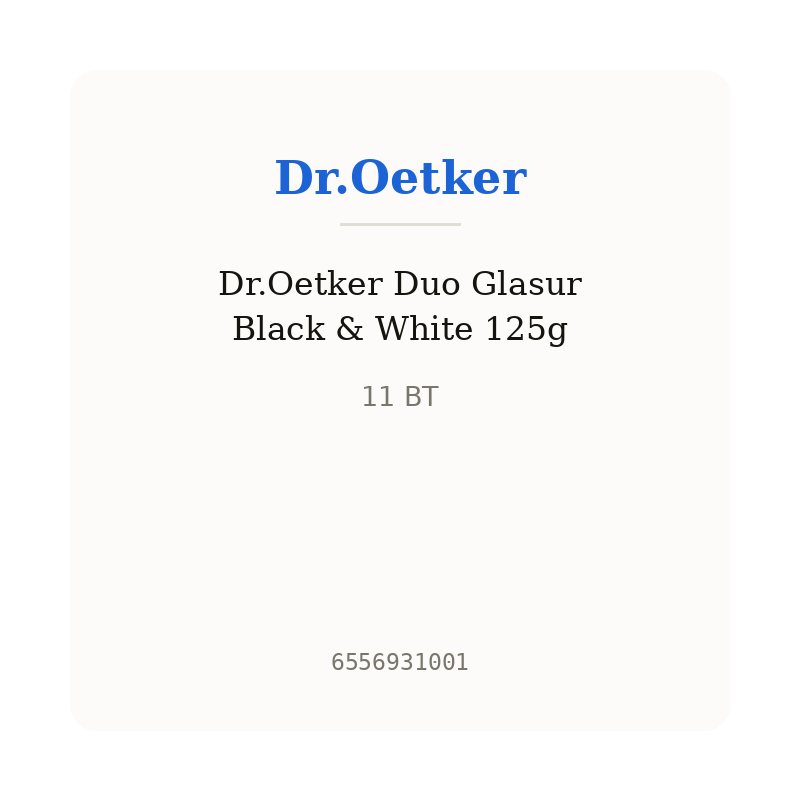 Dr.Oetker Duo Glasur Black & White 125g