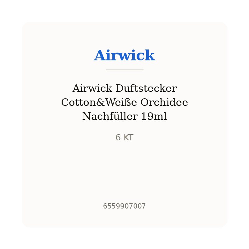 Airwick Duftstecker Cotton&Weiße Orchidee Nachfüller 19ml