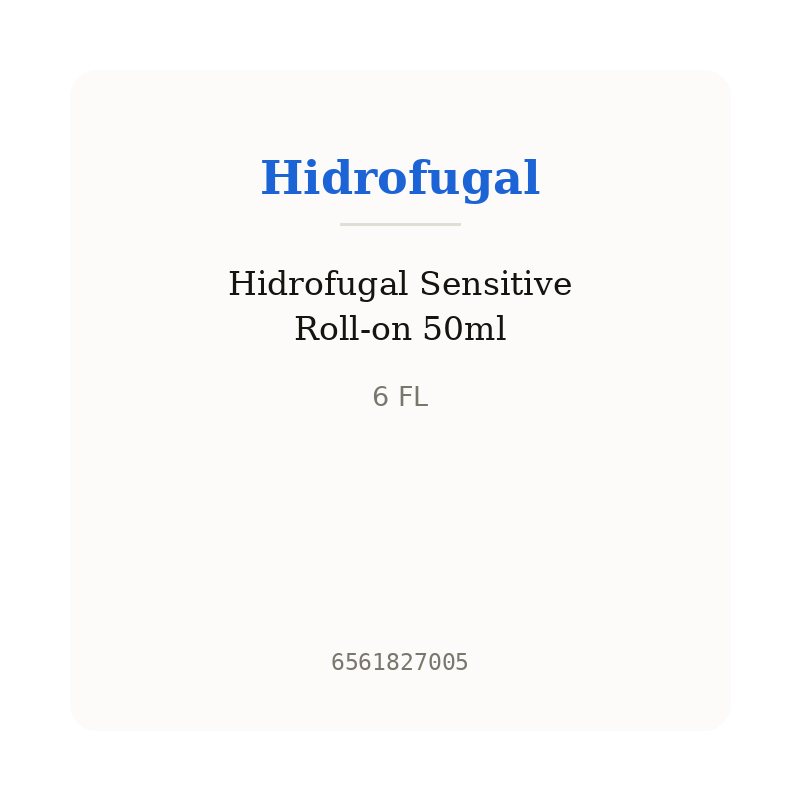 Hidrofugal Sensitive Roll-on 50ml