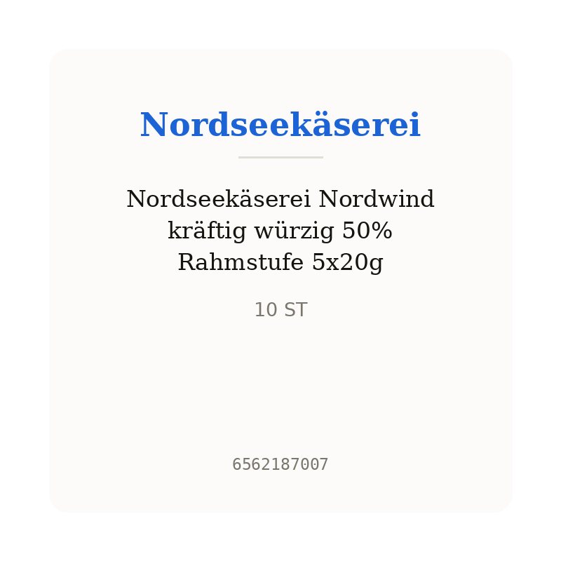 Nordseekäserei Nordwind kräftig würzig 50% Rahmstufe 5x20g