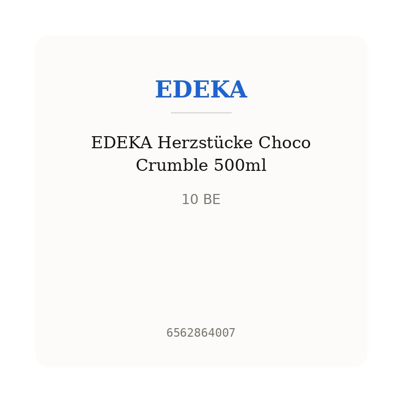 EDEKA Herzstücke Choco Crumble 500ml