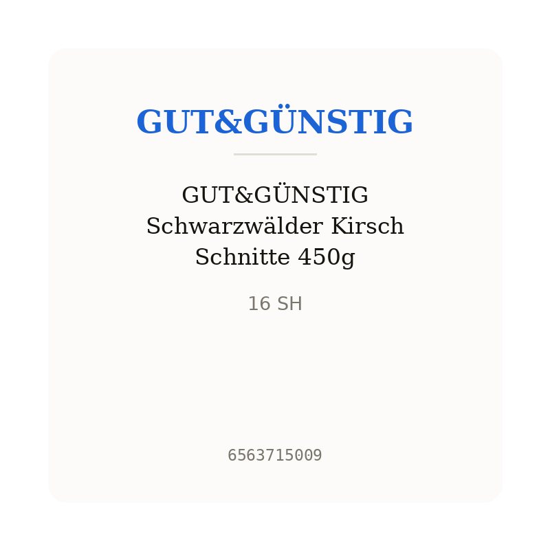 GUT&GÜNSTIG Schwarzwälder Kirsch Schnitte 450g