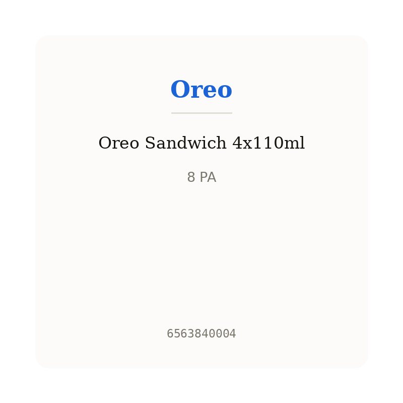 Oreo Sandwich 4x110ml
