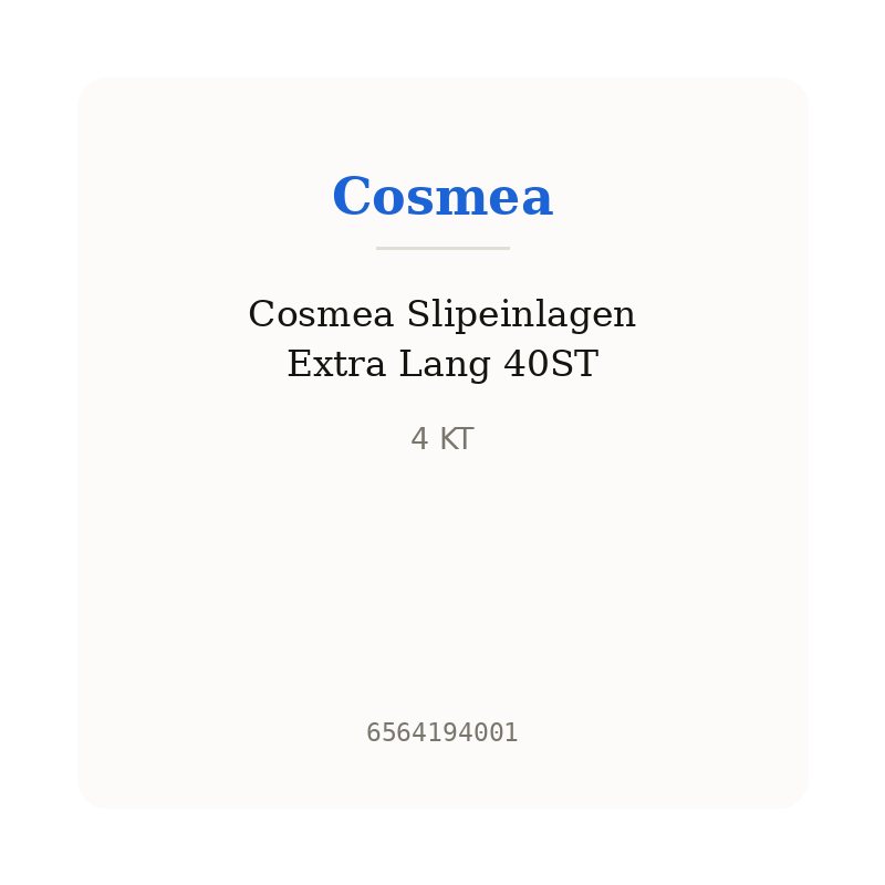 Cosmea Slipeinlagen Extra Lang 40ST