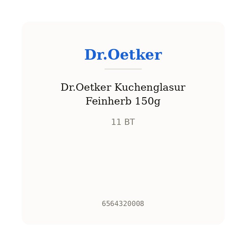 Dr.Oetker Kuchenglasur Feinherb 150g