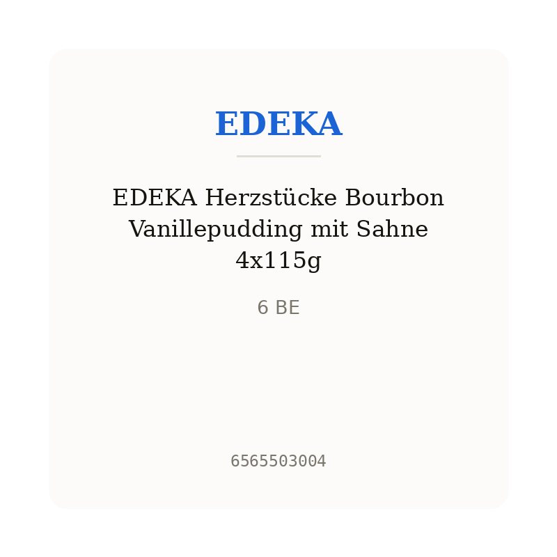 EDEKA Herzstücke Bourbon Vanillepudding mit Sahne 4x115g