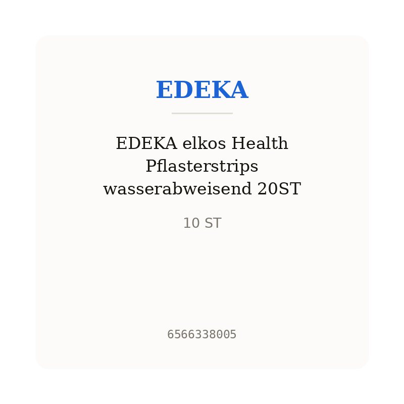 EDEKA elkos Health Pflasterstrips wasserabweisend 20ST