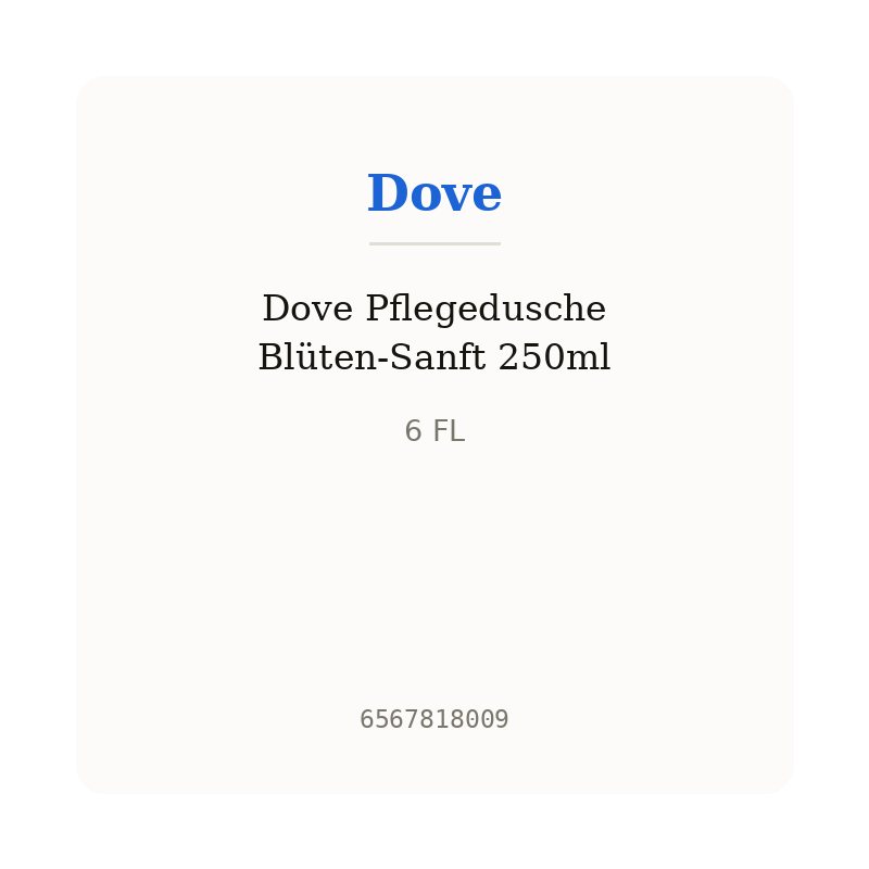 Dove Pflegedusche Blüten-Sanft 250ml