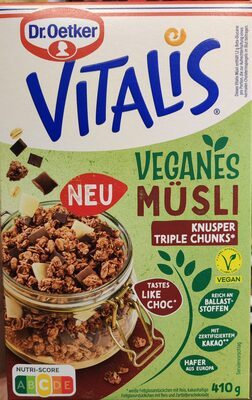 Dr.Oetker Vitalis Vegan Knusper Triple Chunks 410g
