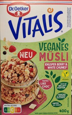 Dr.Oetker Vitalis Vegan Knusper Berry White Chunks 400g