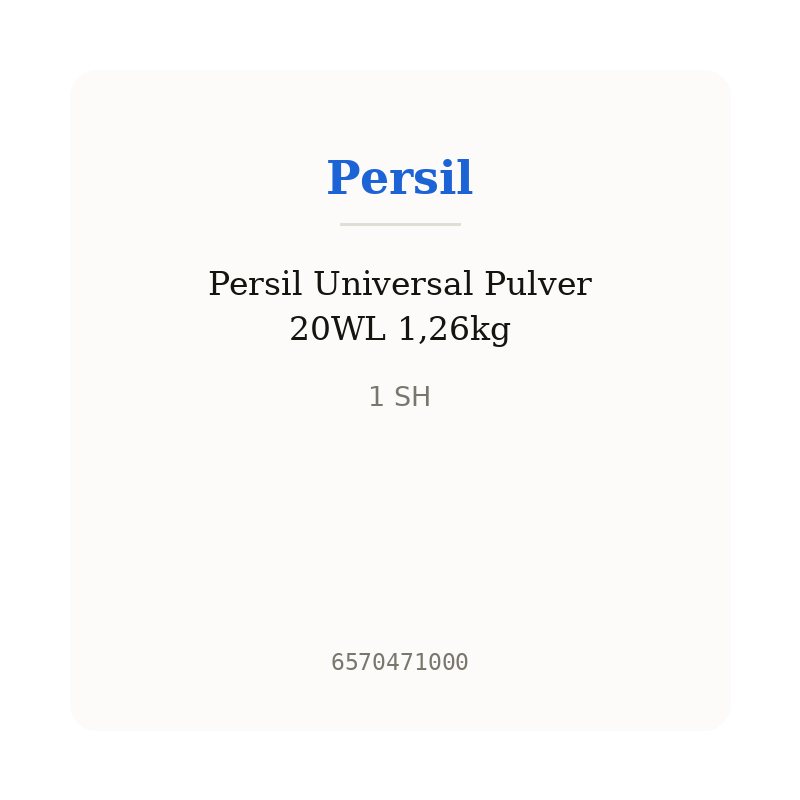 Persil Universal Pulver 20WL 1,26kg