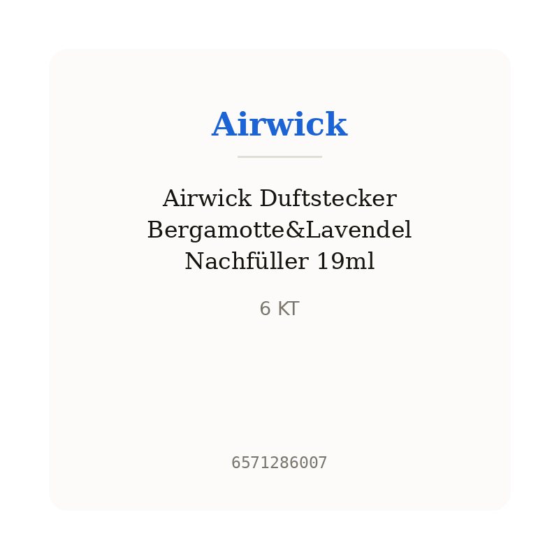 Airwick Duftstecker Bergamotte&Lavendel Nachfüller 19ml