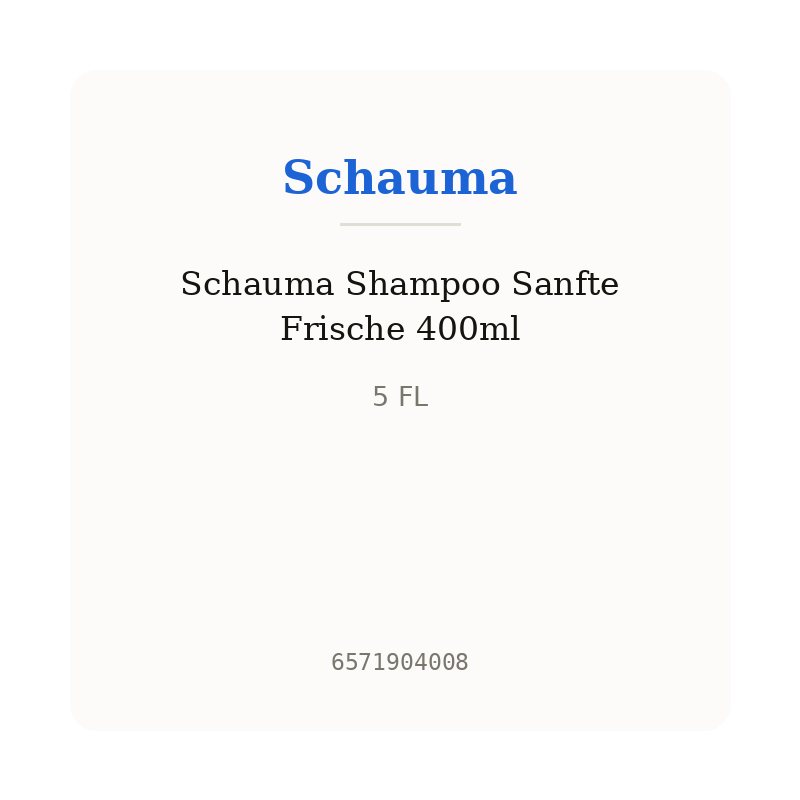 Schauma Shampoo Sanfte Frische 400ml
