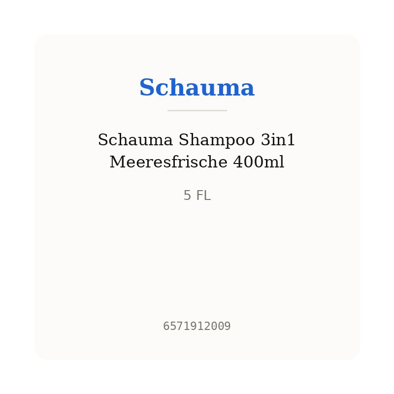 Schauma Shampoo 3in1 Meeresfrische 400ml