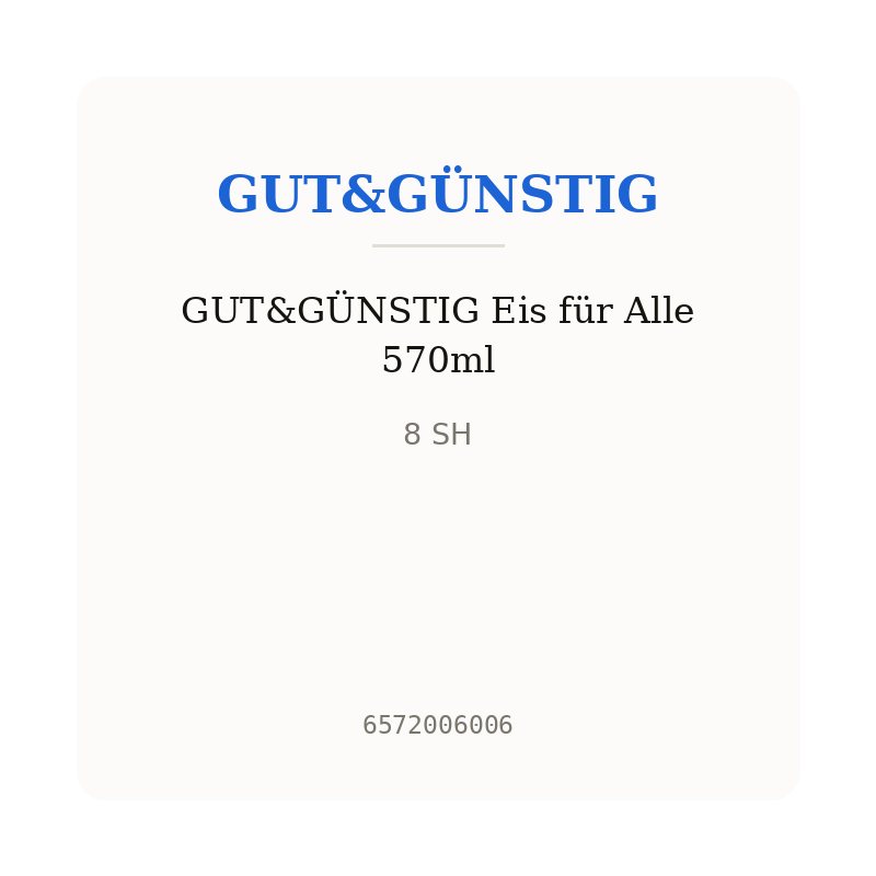 GUT&GÜNSTIG Eis für Alle 570ml