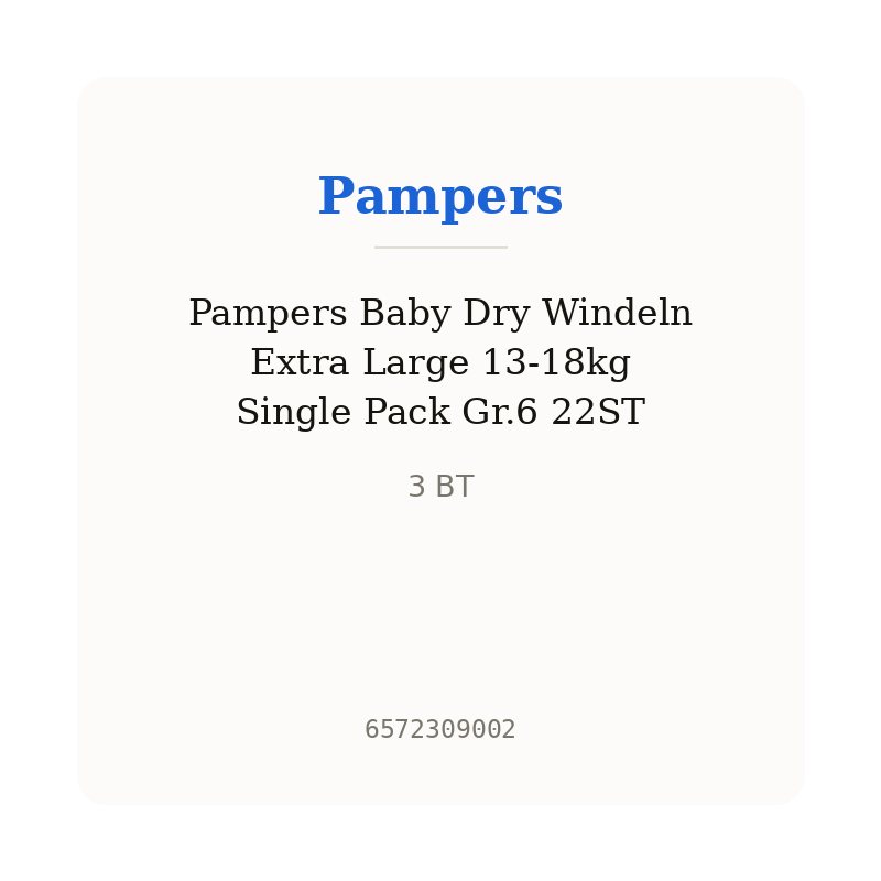 Pampers Baby Dry Windeln Extra Large 13-18kg Single Pack Gr.6 22ST