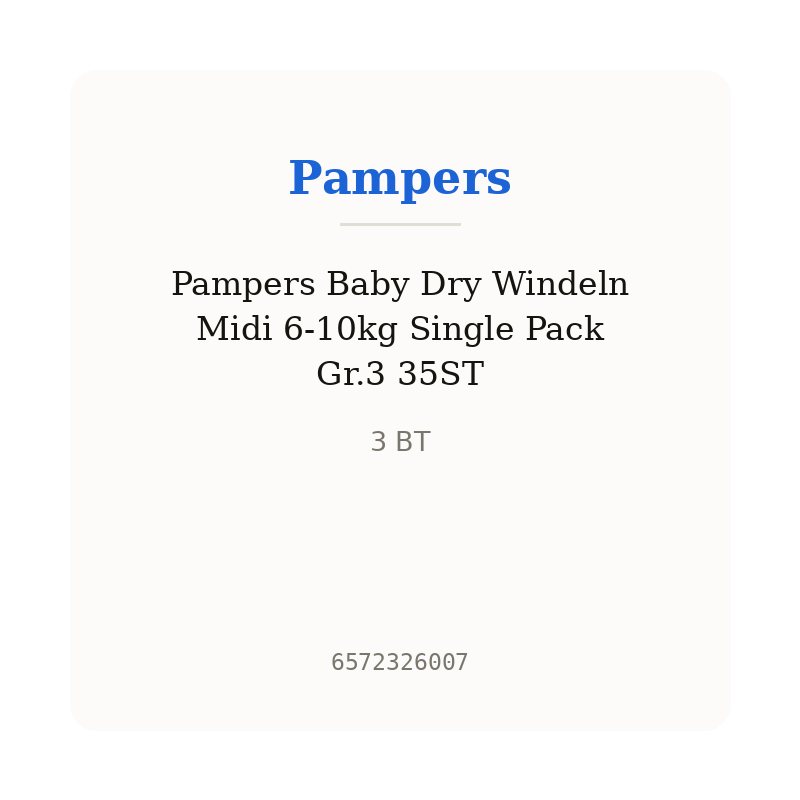Pampers Baby Dry Windeln Midi 6-10kg Single Pack Gr.3 35ST