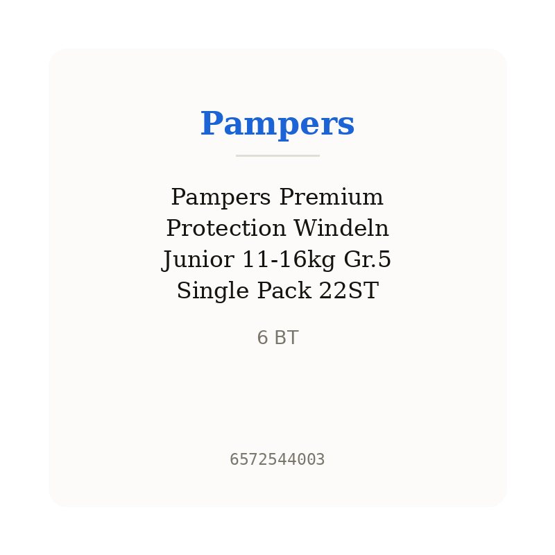 Pampers Premium Protection Windeln Junior 11-16kg Gr.5 Single Pack 22ST