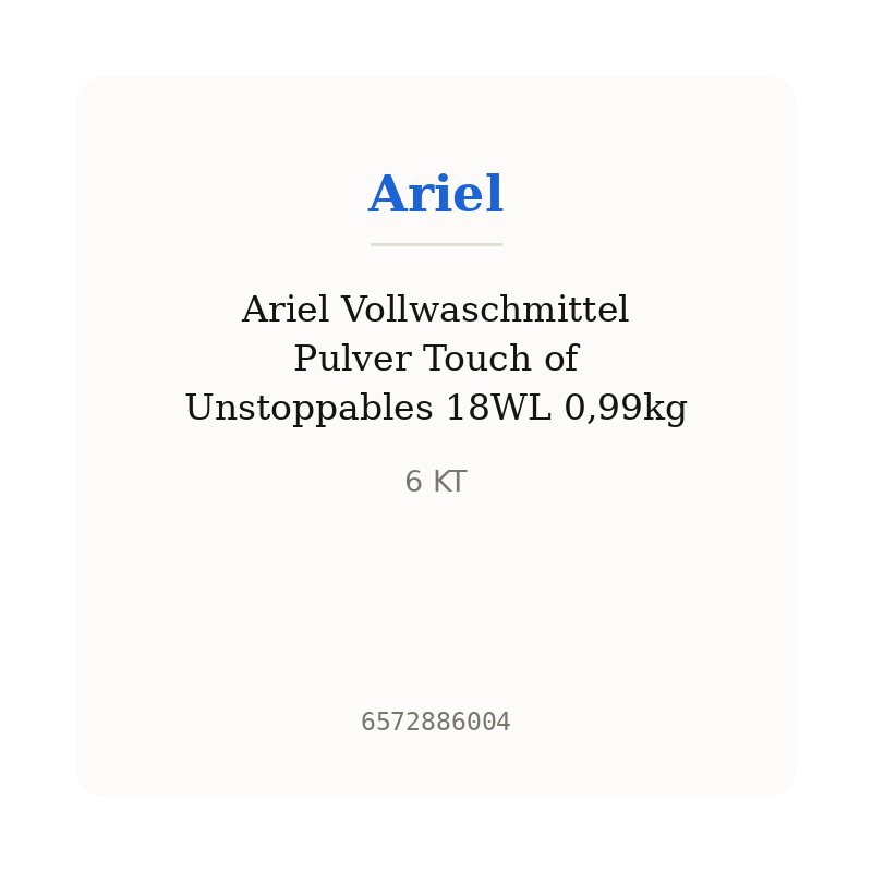 Ariel Vollwaschmittel Pulver Touch of Unstoppables 18WL 0,99kg