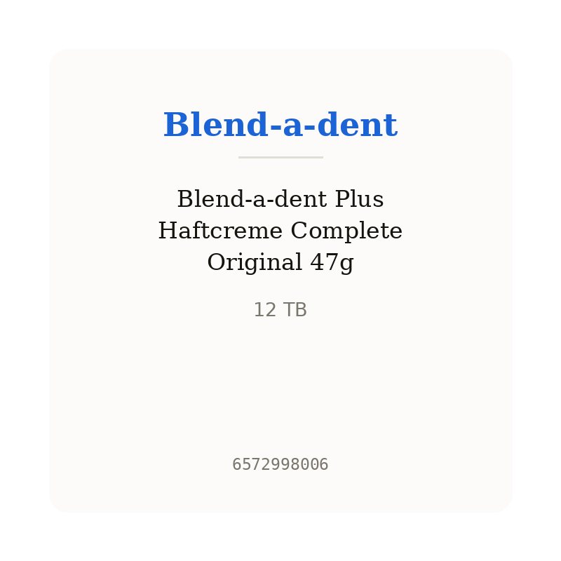 Blend-a-dent Plus Haftcreme Complete Original 47g