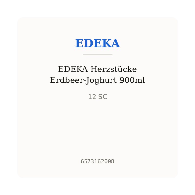 EDEKA Herzstücke Erdbeer-Joghurt 900ml