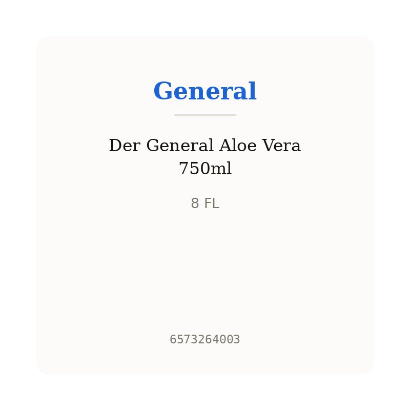 Der General Aloe Vera 750ml