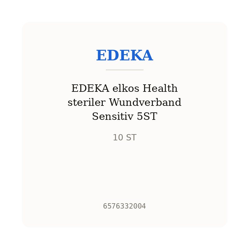 EDEKA elkos Health steriler Wundverband Sensitiv 5ST