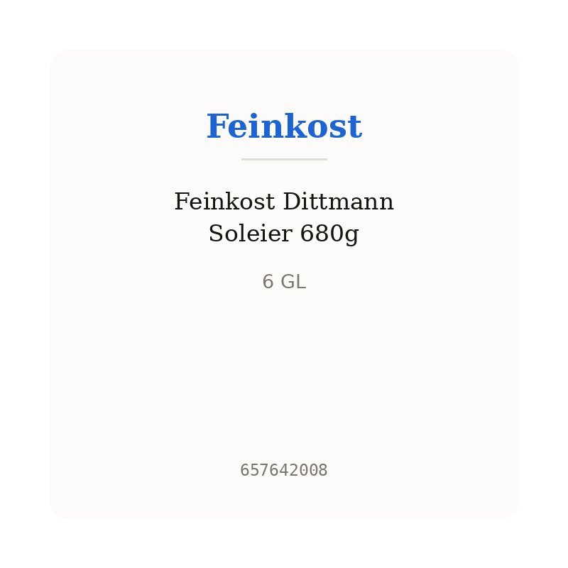 Feinkost Dittmann Soleier 680g