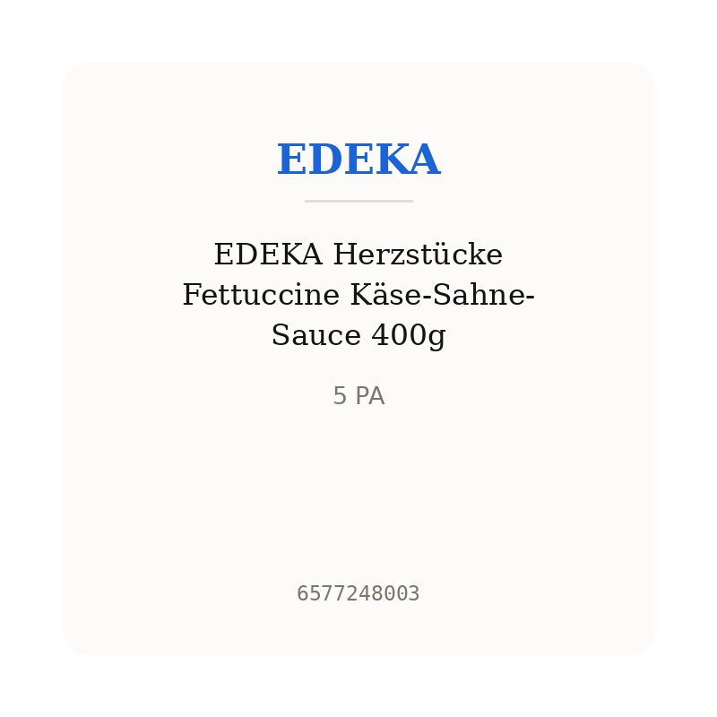 EDEKA Herzstücke Fettuccine Käse-Sahne-Sauce 400g