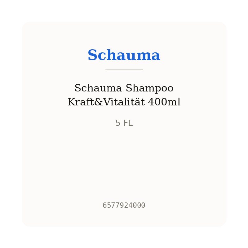 Schauma Shampoo Kraft&Vitalität 400ml