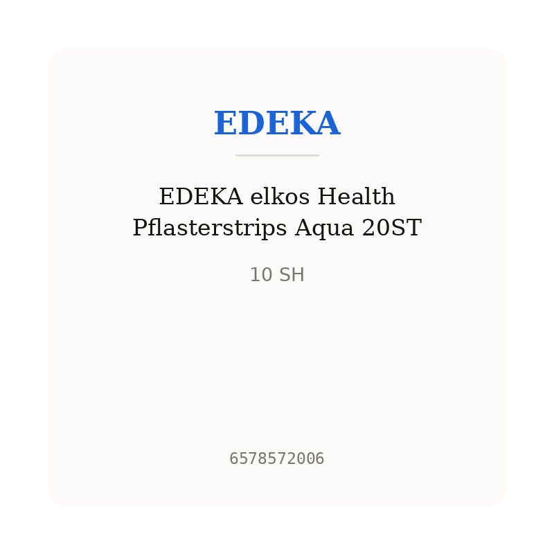 EDEKA elkos Health Pflasterstrips Aqua 20ST