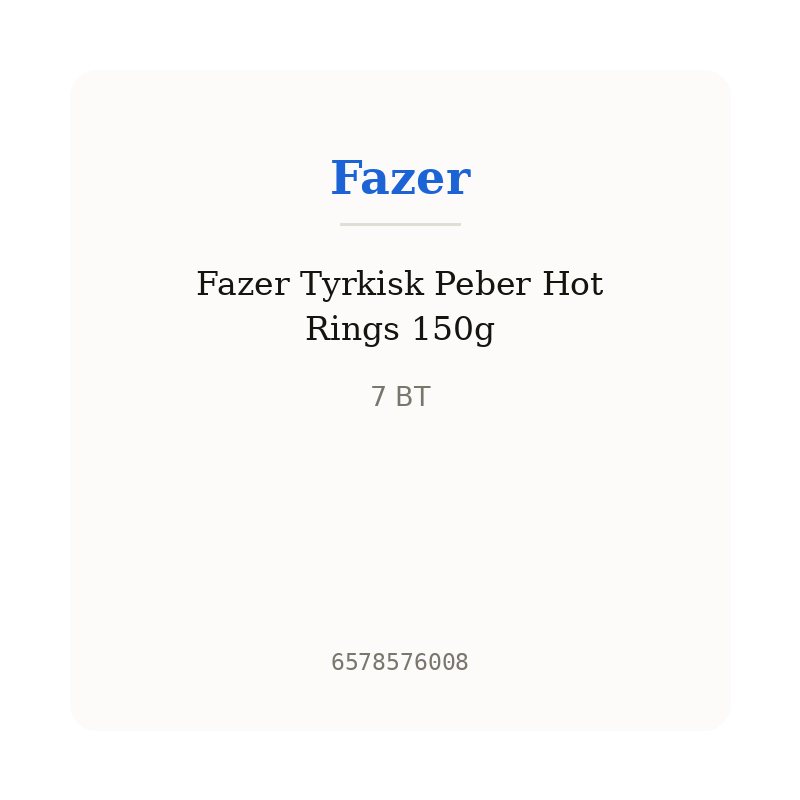 Fazer Tyrkisk Peber Hot Rings 150g