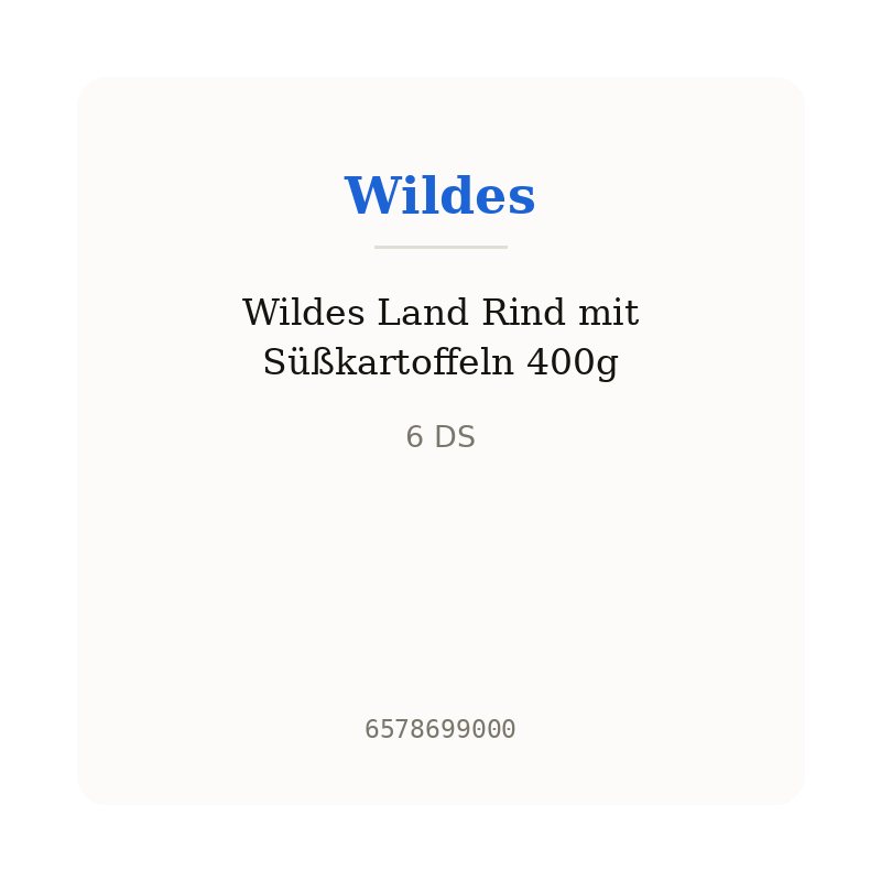 Wildes Land Rind mit Süßkartoffeln 400g