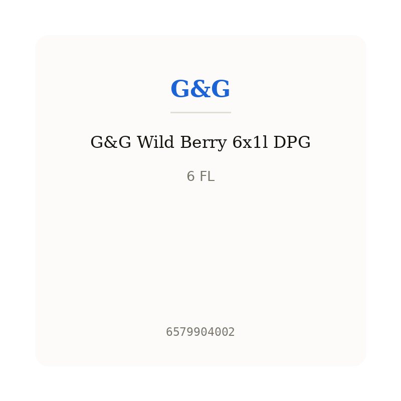 G&G Wild Berry 6x1l DPG