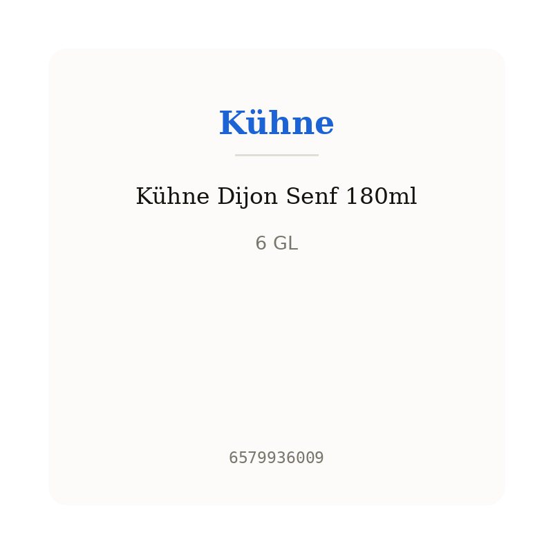 Kühne Dijon Senf 180ml