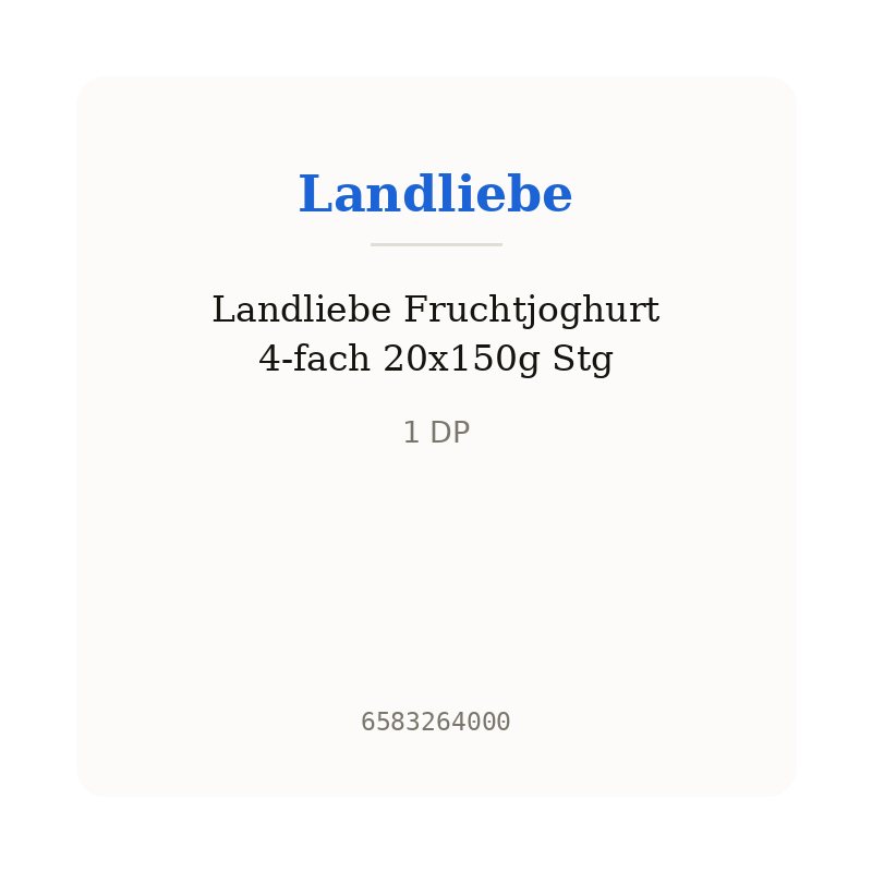 Landliebe Fruchtjoghurt 4-fach 20x150g Stg