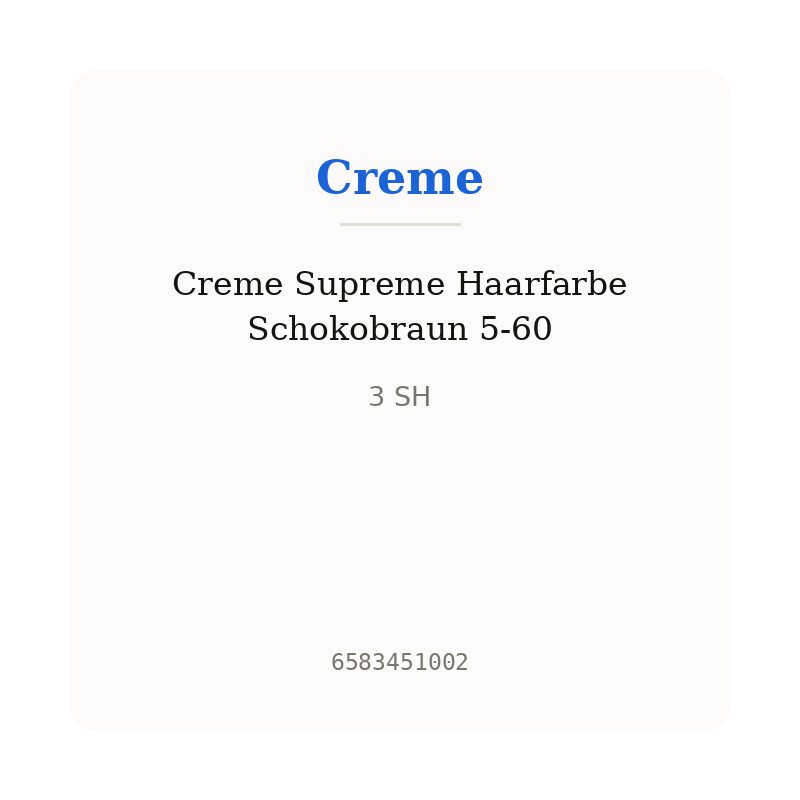 Creme Supreme Haarfarbe Schokobraun 5-60