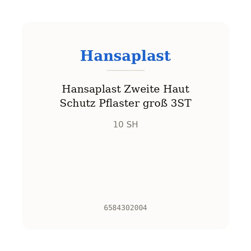 Hansaplast Zweite Haut Schutz Pflaster groß 3ST